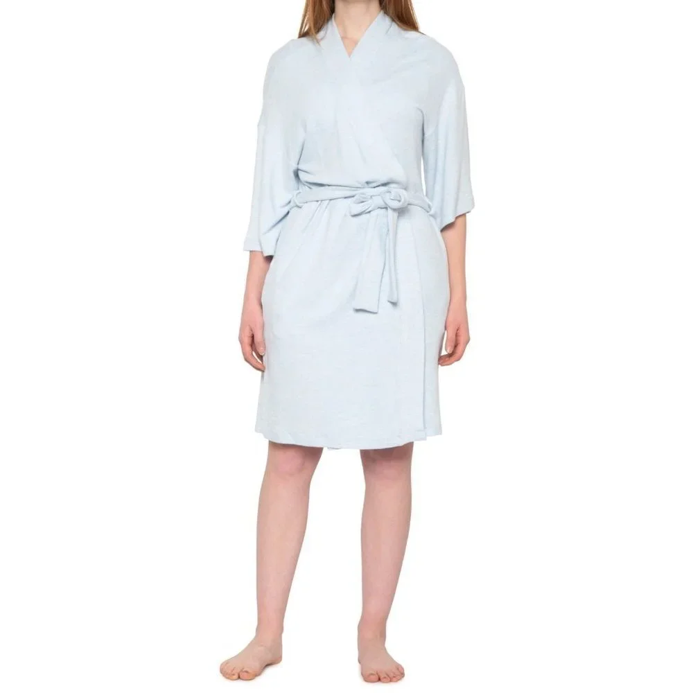 NWT UGG WOMEN'S 3/4‎ SLEEVE LIGHTWEIGHT SOFT BATHROBE BLUE